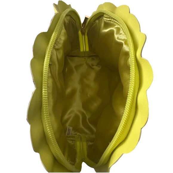 Nordstrom Beauty Bright Lime Cosmetic Makeup Bag w Zipper - Picture 6 of 7